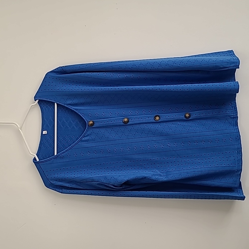 Blue long sleeve blouse